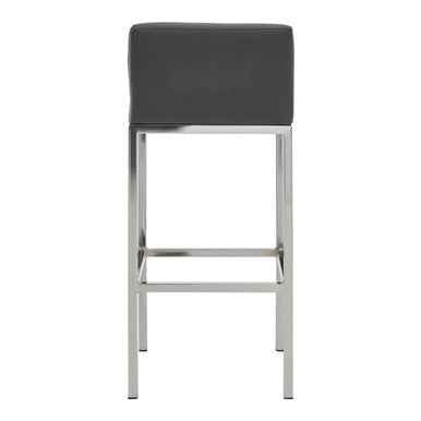 Baina Dark Grey And Chrome Finish Bar Chair