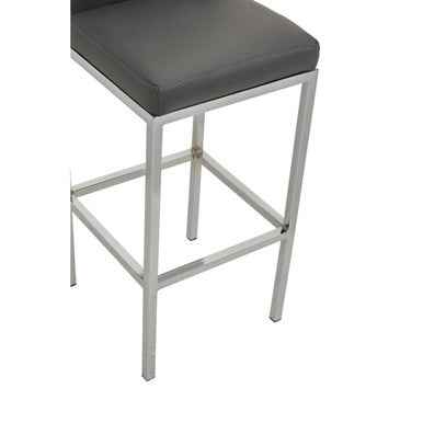 Baina Dark Grey And Chrome Finish Bar Chair