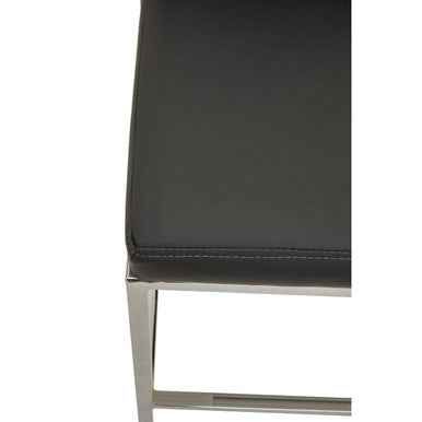 Baina Dark Grey And Chrome Finish Bar Chair