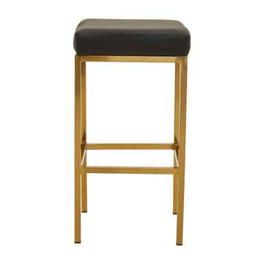 Baina Black And Gold Finish Bar Stool