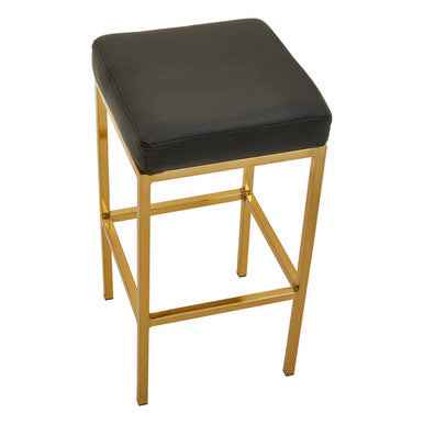 Baina Black And Gold Finish Bar Stool
