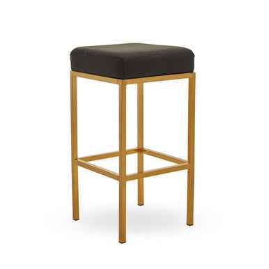 Baina Black And Gold Finish Bar Stool