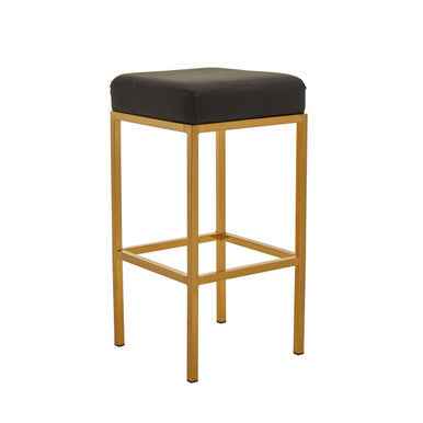 Baina Black And Gold Finish Bar Stool