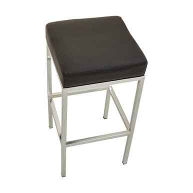 Baina Black And Chrome Finish Bar Stool