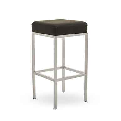 Baina Black And Chrome Finish Bar Stool