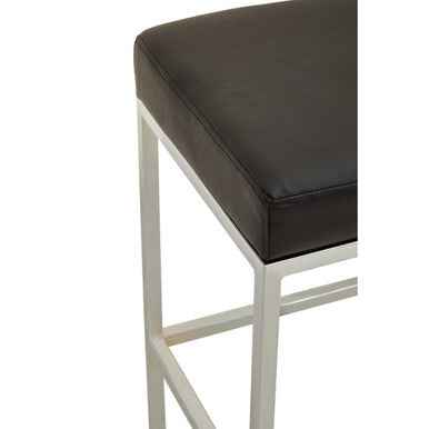 Baina Black And Chrome Finish Bar Stool