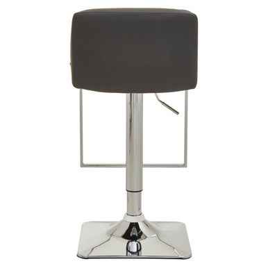 Baina Dark Grey And Chrome Square Base Bar Stool