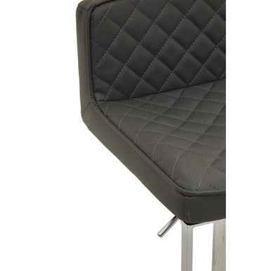 Baina Dark Grey And Chrome Square Base Bar Stool