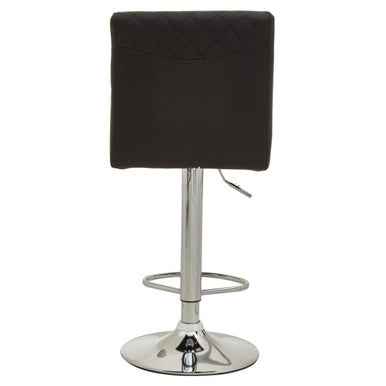 Baina Black And Chrome Bar Stool With Round Base
