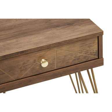 Flori 1 Drawer Side Table with Hairpin Legs