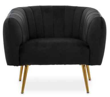 Larissa Black Velvet Chair