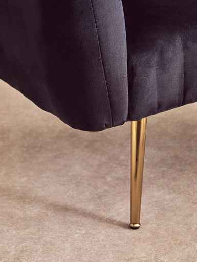 Larissa Black Velvet Chair