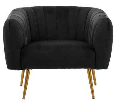 Larissa Black Velvet Chair