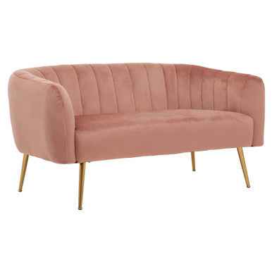 Larissa Two Seat Pink Velvet Sofa