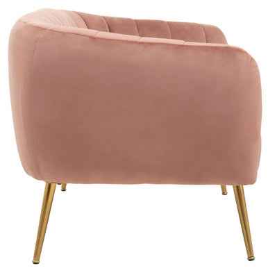 Larissa Two Seat Pink Velvet Sofa