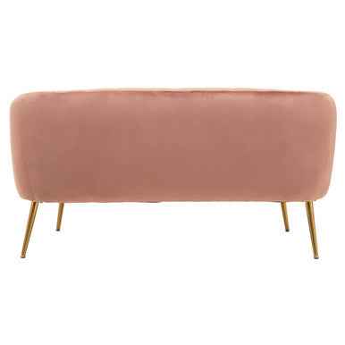 Larissa Two Seat Pink Velvet Sofa