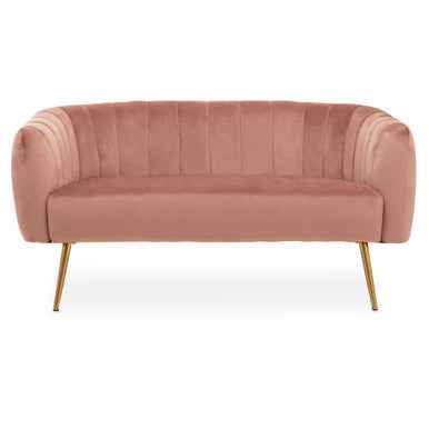 Larissa Two Seat Pink Velvet Sofa