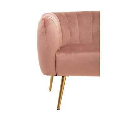 Larissa Two Seat Pink Velvet Sofa