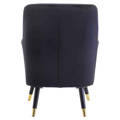 Loretta Black Velvet Accent Chair
