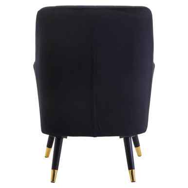 Loretta Black Velvet Accent Chair