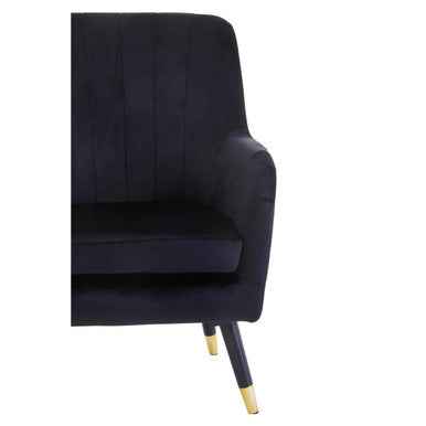 Loretta Black Velvet Accent Chair