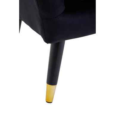 Loretta Black Velvet Accent Chair