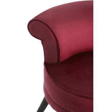 Kids Loretta Wine Velvet Chair