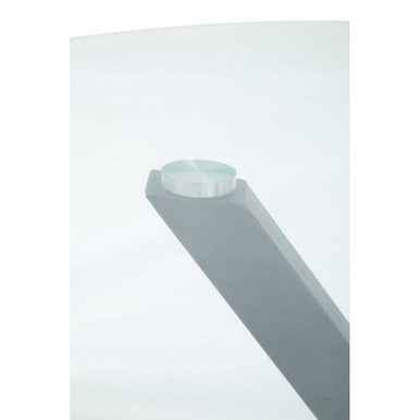 Salford Glass Top Dining Table With Black Metal Legs