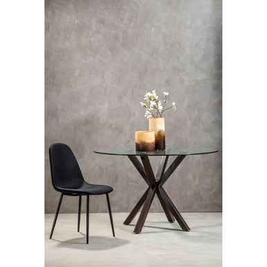 Salford Black Fabric Dining Chair