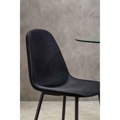 Salford Black Fabric Dining Chair