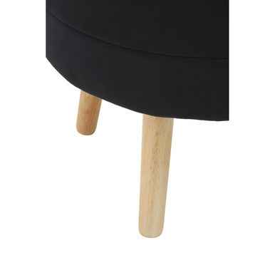 Ivy Black Velvet Stool