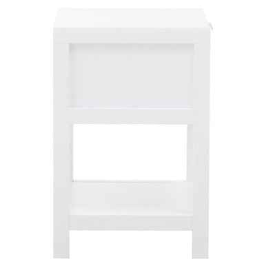 Sherman White Wood Side Table