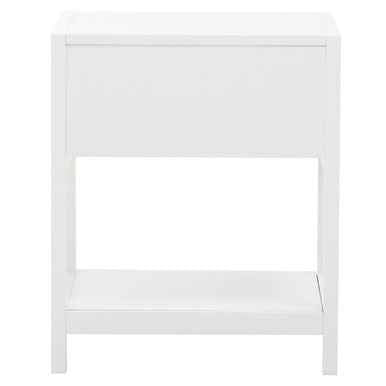 Sherman White Wood Side Table