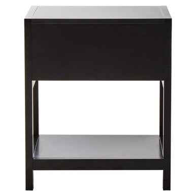 Sherman Black and Natural Bedside Table