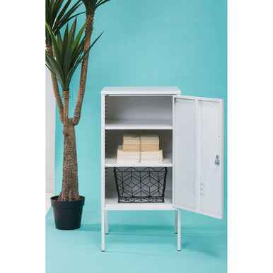 Academy One Door White Cabinet