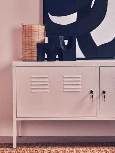 Academy Two Door White Locker Cabinet