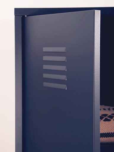 Academy Black Two Door Locker Style Wardrobe