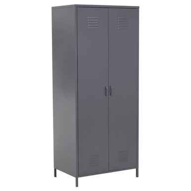Academy Grey Two Door Locker Style Wardrobe