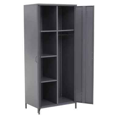Academy Grey Two Door Locker Style Wardrobe