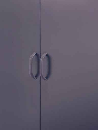 Academy Grey Two Door Locker Style Wardrobe