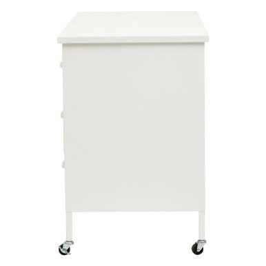 Academy Three Drawer White Desk