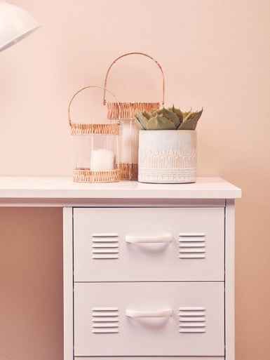 Academy Three Drawer White Desk