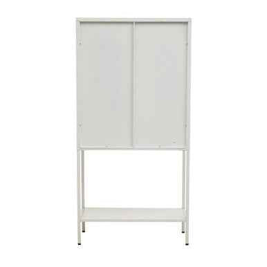 Acier Two Door White Metal Cabinet