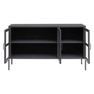 Acier Three Door Grey Metal Sideboard