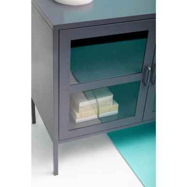 Acier Three Door Grey Metal Sideboard