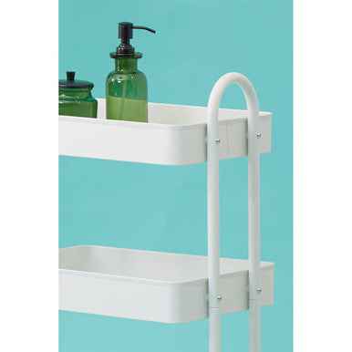 Acero Three Tier White Metal Trolley