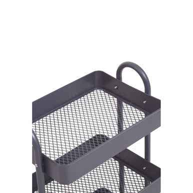 Acero Three Tier Grey Metal Trolley