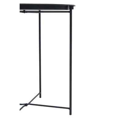 Acero Black Metal Round Side Table