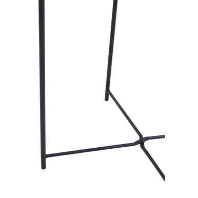 Acero Black Metal Round Side Table