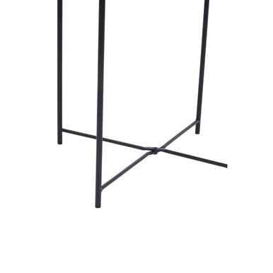 Acero Black Metal Round Side Table